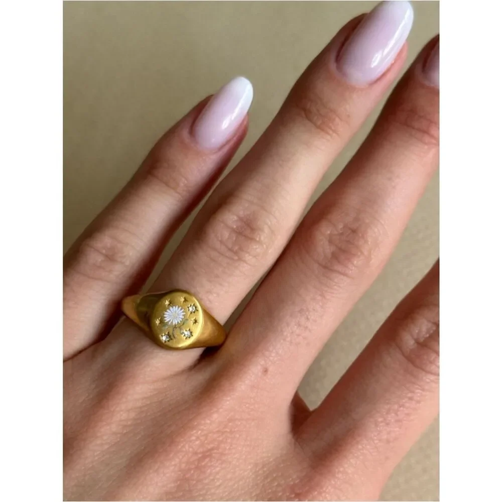 Boho flower ring N1996